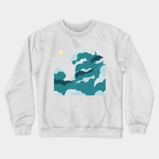 Clouds at night illustration Crewneck Sweatshirt